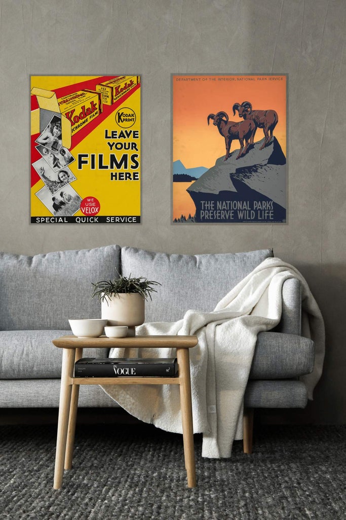 Unique but trendy, add some vintage prints to your walls!